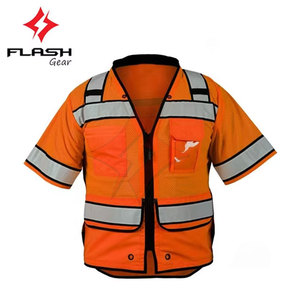 Chaleco de Seguridad Reflectante Impermeable de Alta Visibilidad Personalizado ANSI/EN ISO CLASE 1 para Hombre, Ropa de Trabajo de Seguridad Vial, Visibilidad Mejorada - Product Image 5