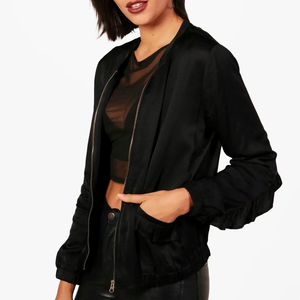 Chaquetas de seda de satén Rosa personalizadas de primera calidad, chaqueta acolchada con capucha universitaria a prueba de viento, soporte, nuevo diseño, cremallera, venta al por mayor, OEM para hombres - Product Image 5