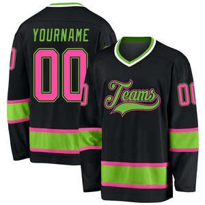 Haute Qualité Vintage Drôle Sublimation Brodé À Manches Longues Personnalisé Hommes Hockey Sur Glace Maillot Respirant Personnalisé Mode OEM - Product Image 1