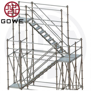 Ringlock นั่งร้าน <span class=keywords><strong>Tour</strong></span> D echafaudage escalier Torre <span class=keywords><strong>de</strong></span> andamio escalera Modular STEEL 48.3*3.25mm constrution L1500g - Product Image 5