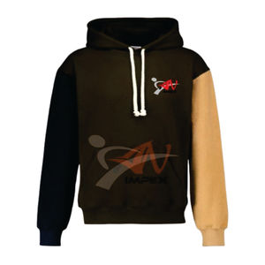 เสื้อฮู้ดดี้พิมพ์ลายดิจิทัลคุณภาพสูงสำหรับผู้ชาย ตัดเย็บแบบสามสี พร้อมโลโก้พิมพ์ตามสั่ง วัสดุสั่งทำพิเศษ - Product Image 3