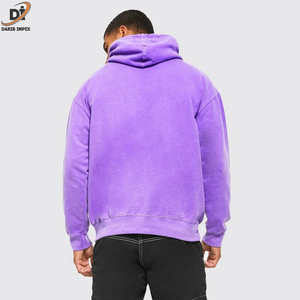 Sudadera con capucha de gran tamaño para hombre con logotipo personalizado French Terry Thick Heavyweight Winter Fleece 500/460/400 Gsm Drop Shoulder Print Hooded - Product Image 3