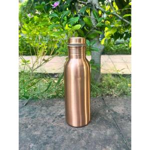 Designer copper <b>bottle</b> with wellness boosting features vintage hammered surface and ecofriendly reusable style - Product Image 4