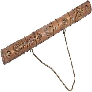 Statue Vocalfor de Style Antique fait à la main boîtier de défilement cylindrique en laiton de cuivre local avec motif islamique 39.00 cm boîte à messages Pack 1 - Product Image 1