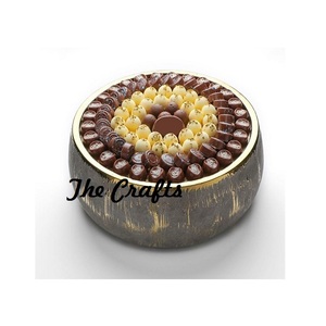 Cuenco de metal color dorado para servir alimentos, con forma ovalada, para dulces y frutas secas, de calidad superior, a los precios más bajos. - Product Image 5