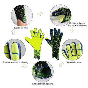 Guantes de cuero de portero de tamaño cómodo de Color verde grueso transpirable de Pakistán Guantes de portero de último diseño - Product Image 4