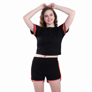 ราคาดีที่สุด! ชุด2ชิ้นเสื้อยืดแขนสั้นสำหรับผู้หญิงชุด2ชิ้นแบบลำลองใส่ได้ทั้งชายและหญิงสำหรับฤดูร้อน - Product Image 6