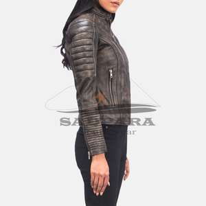 Chaquetas distintas para mujer, piel de oveja personalizada, cuero, moda ligera, ropa de calle transpirable, estilo de manga larga - Product Image 6