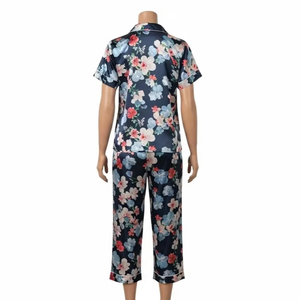 Ropa de Dormir de Satén Transpirable con Estampado Digital, Ropa de Dormir Ligera y Suave, Ropa de Estar Cómoda para Mujer, Servicio de Diseño Personalizado - Product Image 3