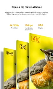 4k Cáp HDMI Dtech hiệu suất cao Ethernet 1080p 60Hz 120Hz HD TV HDMI cáp 4K 1M 2M 3M 5m 10m Cáp HDMI - Product Image 2