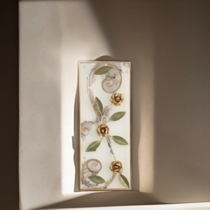Décoration murale en métal multi-feuilles florales faite à la main de style médiéval pour salon, bureau – Élégante, raffinée et écologique - Product Image 3