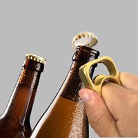 Ağır bira şişe açacağı pirinç bakır el işi EDC anahtarlık aksesuar için Ideal
