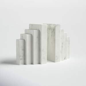 Eco Friendly Premium Marble Bookends Ideal For Modern Home Office Decor Study Room Styling And High End <b>Book</b> Storage Display - Product Image 1