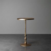 Table ronde en métal avec petit mobilier en aluminium Table basse d'appoint de luxe pour salon au design nordique et moderne
