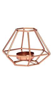 Le chandelier en métal doré convient aux bougies en forme de bloc et au thème de la décoration intérieure de l'artisanat en métal - Product Image 3