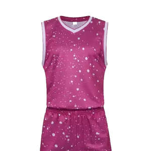 Uniformes de basket-ball élégants pour l'été, 100% coton, respirants et à séchage rapide, noms d'équipe personnalisés, meilleur design - Product Image 2