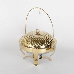 Meilleures ventes, plats chauffants de luxe en acier inoxydable TCA, couvercle à poignée, finition dorée, taille et logo personnalisables pour la restauration, les hôtels - Product Image 4