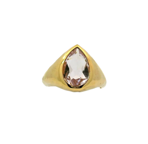 Anillo de Cuarzo Amatista Natural Transparente con Diseño Grueso Chapado en Oro de 14K S925, Personalizable para Venta al por Menor, OEM, ODM desde Tailandia - Product Image 1