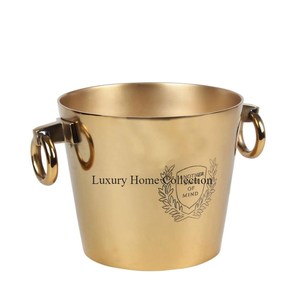 New Large Hammered Design Metal <b>Ice</b> <b>Bucket</b> <b>Silver</b> Color Shiny Polished Wine <b>Bucket</b> Cooler and Chiller Bar Supplies Wine Storage - Product Image 4