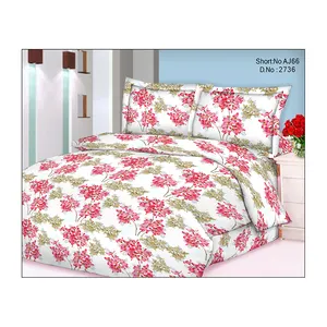 Pure Cotton Super Soft Floral Design Bedroom Luxury King Size Double Bedsheet With Pillow Covers Neelkamal Wholesale Supplier