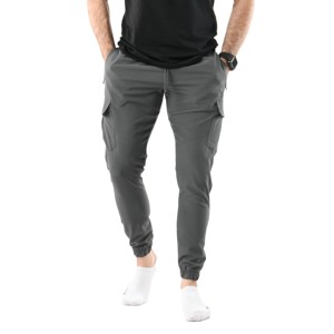 Pantalones Cargo de poliéster para hombre con estilo con material transpirable y ajuste cómodo, pantalón de punto de peso medio de poliéster 100% para hombre - Product Image 1