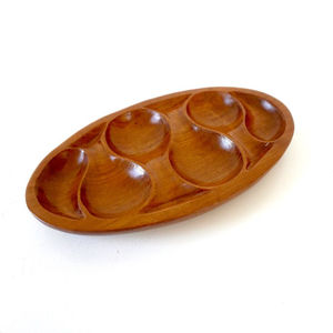 Assiette à dessert en bois massif pour la maison et les ustensiles de cuisine Plateau et plateau en bois de couleur marron de grande taille les plus vendus - Product Image 3