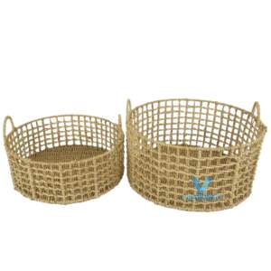 Wholesale Price <b>Storage</b> <b>Basket</b> Set Seagrass Water Hyacinth Jute <b>Basket</b> Household Organization <b>Bathroom</b> Laundry - Product Image 2