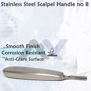 Manches de scalpel en acier inoxydable de qualité supérieure # 8 lames de scalpel à manivelle, meilleure qualité, manche BP, podologie - Product Image 4