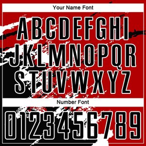 Custom Sublimated Soccer Jersey Red Black White Team Name Number Crew Neck Short Sleeve Unisex Adult Moisture Wicking - Product Image 5