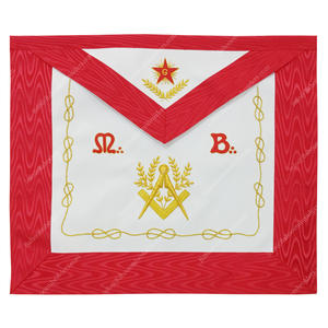MASONIC REGALIA MASTER MASON TABLIER BLEU LODGE ASSR TABLIER-FREEMASON RED TABLIER - Product Image 5