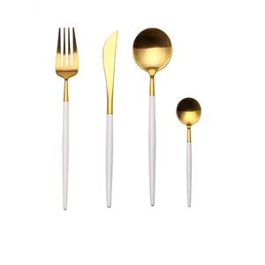Flatware Decorative Set Hotel Home Kitchenware Catering Usage Cutlery Set Gold Plated Metal Cutlery Set for <b>mirrored</b>, steel - Product Image 4