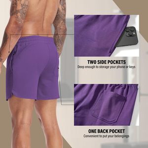 Pantalones cortos de chándal de hombre lisos simples de Color sólido púrpura Venta caliente Precio bajo Ropa de verano Pantalones cortos de hombre - Product Image 4