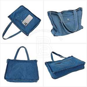 Handmade Jeans Handbag <b>Women</b> Casual Wear Trendy Style Tote <b>Bag</b> Lightweight <b>Women</b> Jeans <b>Bags</b> - Product Image 4
