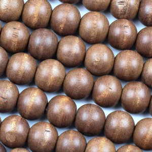 ลูกปัดไม้กลม12มม. ลูกปัดไม้สี16นิ้วรูปร่างแบบกำหนดเองและลูกปัดไม้ที่มีรูปร่างและขนาดผลิตด้วยมือสินค้าอินเดีย - Product Image 1