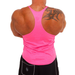 Camiseta sin mangas Lisa personalizada para hombre, ropa de gimnasio de 95% algodón, 5% Elastano, curvada, Con encuadernación reforzada, superventas al por mayor - Product Image 2