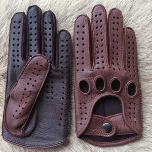 Guantes de piel de venado para hombre hechos a medida de nueva moda al por mayor suaves y transpirables para conducir en invierno logotipo estampado cómodo - Product Image 6