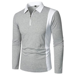 Haute qualité 100% coton haute qualité hommes Sport polos broderie personnalisée à manches longues Pol pour hommes 2025 hommes t-shirts - Product Image 2