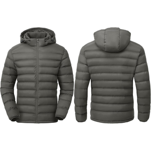 Chaqueta acolchada de invierno de último estilo con capucha, abrigo de invierno con diseño de fabricante OEM, chaqueta de exterior con patrón sólido - Product Image 2
