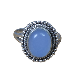 Calcédoine Gemstone 925 Sterling Silver Girls Ring Gemstone Ring Luxueux Handmade Ring Jewelry 925 Stamp Silver Sterling - Product Image 1