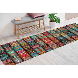 Tapis imprimé moderne, design ethnique personnalisé adapté aux animaux domestiques pour salon, avec tapis à poils doux - Product Image 4