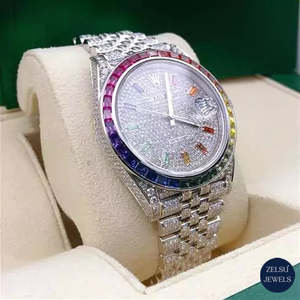 Montre mécanique automatique de luxe 36 mm bicolore avec mouvement ETA et bracelet en or blanc - Product Image 1