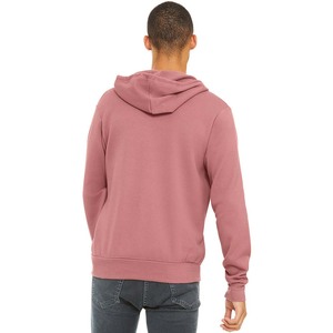 เสื้อสเวตเตอร์มีฮู้ดผ้าแคนวาสแบบมีซิปเต็มสีพื้น - Product Image 6
