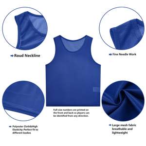 Chaleco de entrenamiento de Pinnies numerado para niños, camiseta con pechera de fútbol para baloncesto, camiseta de práctica de fútbol para hombres, envío DDP - Product Image 3