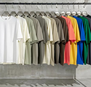 เสื้อยืดผ้าฝ้าย100% ออกแบบได้ตามต้องการสำหรับผู้ชายผ้ากันการพิมพ์ผ้าไหม200gsm-350gsm ทรงโอเวอร์ไซส์ - Product Image 4