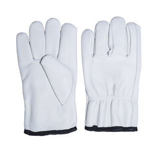Gants de sécurité de protection en cuir grain durable à double paume avec bracelet réglable pour la conduite et le jardinage-Unisexe imperméable - Product Image 3