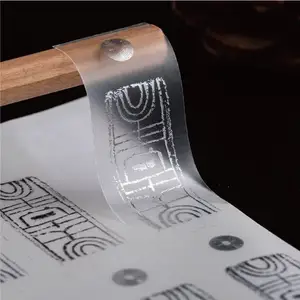 맞춤형 로고 자체 접착 투명 금박 스티커 방수 투명 라벨 스티커 인쇄