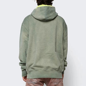 Nouveaux sweats à capuche pour hommes élégants et tendance, couleur unie, effet délavé, tissu polaire, coupe-vent et respirant, mélange de coton de haute qualité - Product Image 6
