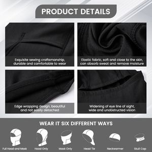 Cubierta de cara de invierno de Moto impresa personalizada para máscaras de esquí de motociclismo pasamontañas - Product Image 4