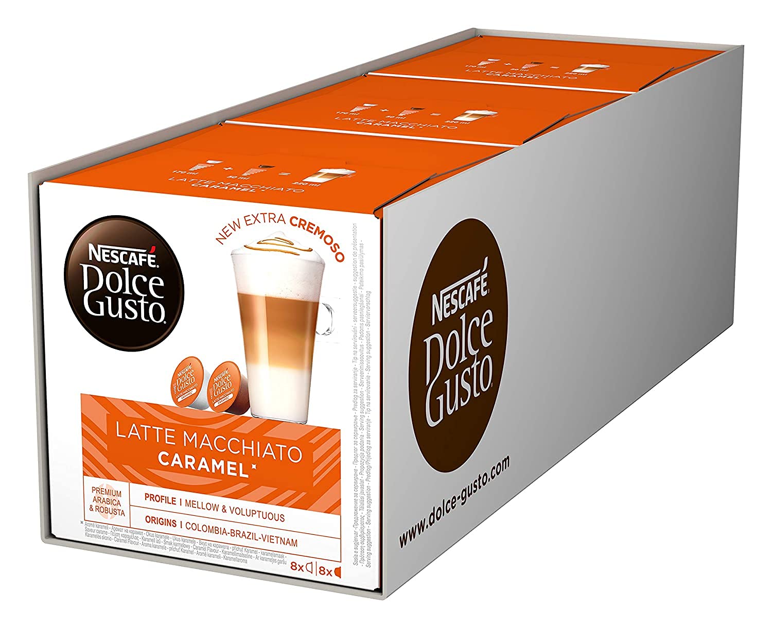 Кофе Nescafe Dolce Gusto, карамельный латте, мачиато, Премиум качество