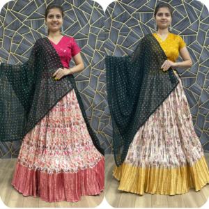 Lehenga Choli de la meilleure qualité, nouveau design en pur coton pour femmes, pour une utilisation festive, disponible à un prix abordable depuis l'Inde - Product Image 2